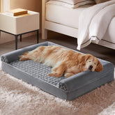 Cama BFPETHOME para perros grandes con espuma de memoria que alivia la presión.