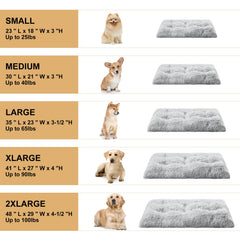 Dimensiones 35 x 23 x 4 pulgadas de la cama BFPETHOME para perros grandes