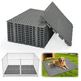Bhyhok suelo kennel perro interbloqueado: superficie estable y limpia para uso en exteriores.