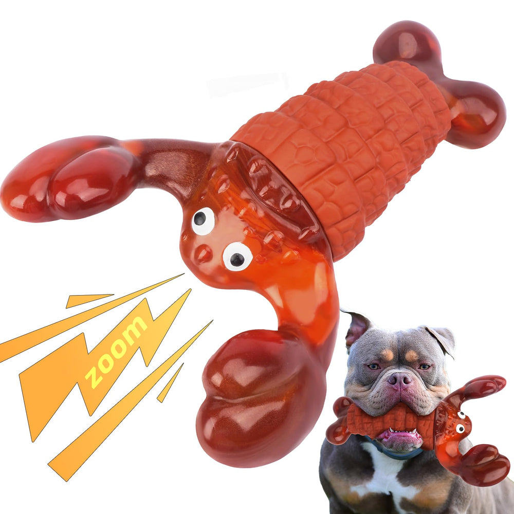 BIKIISEN langosta-mordedor duradero para perros grandes, ideal para mordedores agresivos y juego prolongado.