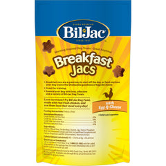Primero plano de trozos de huevo y queso, Bil-Jac Breakfast Jacs