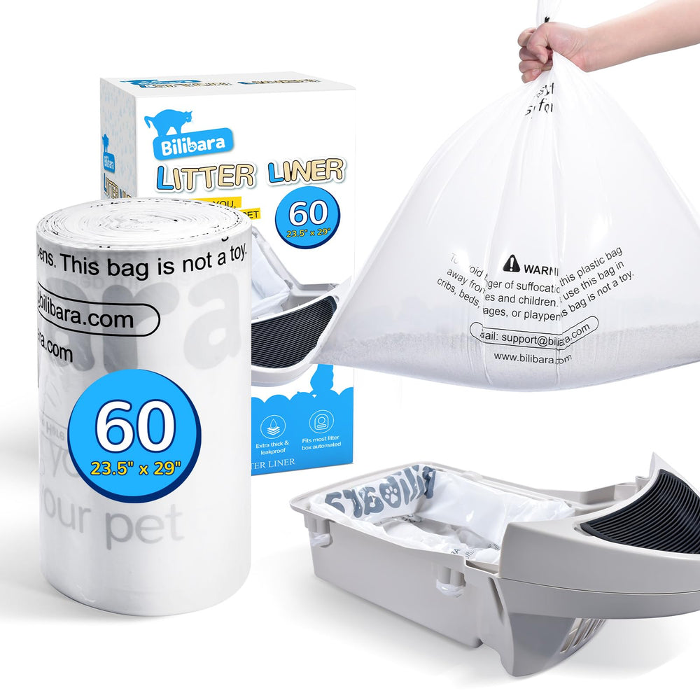 Bilibara bolsa liner para caja de gatos compatible 3-4, facilita la limpieza