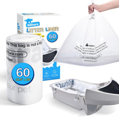 Bilibara bolsa liner para caja de gatos compatible 3-4, facilita la limpieza