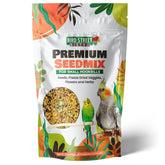Envase Bird Street Bistro de 11oz para loros, ideal para enriquecer el forraje diario.