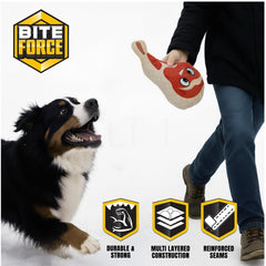 Bite Force Ribby, juguete para perro grande para masticar y jugar.