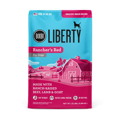 BIXBI Liberty, empaque de croquetas con granos antiguos y sabor natural.