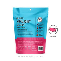 BIXBI Liberty jerky ternera hígado, etiqueta nutricional visible