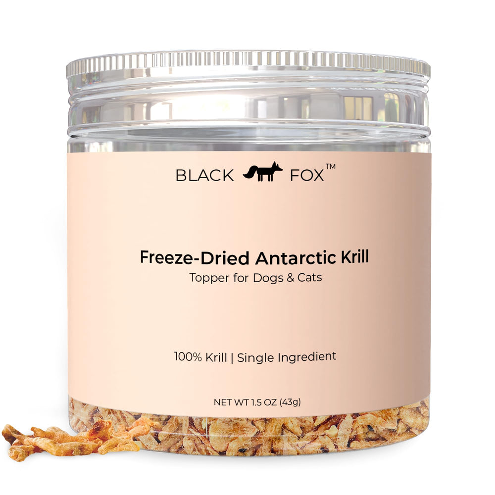 BLACK FOX Krill Artico tentempié para perros, omega-3 para piel y pelaje saludables.