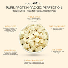 Black Fox trozos pequeños para entrenamiento, sabor natural y bajo contenido calórico.