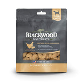 Empaque de Blackwood con galletas horneadas para perros, ideal para salir.
