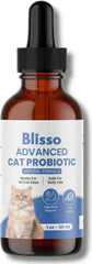 Blisso Gotas Probióticas para Gatos, botella de 1 onza, apoyo digestivo diario.