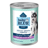 Blue Buffalo Baby BLUE alimento húmedo para cachorros con pavo y vegetales, sabor sabroso.