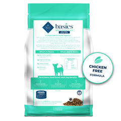 Blue Buffalo Basics sin granos para perros pequeños, digestión más fácil.