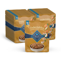 Blue Buffalo Delectables complemento de pavo para cena, textura jugosa y sabrosa.