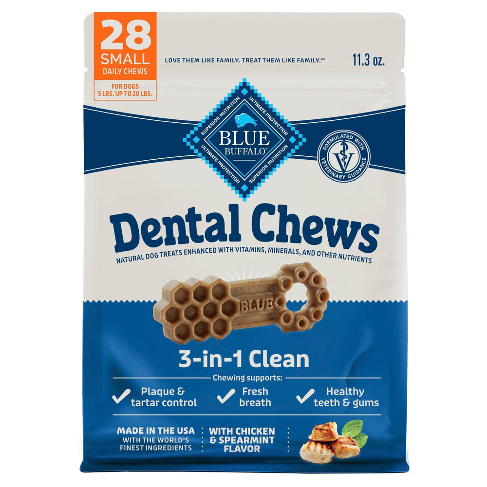 Blue Buffalo Dental Chews: empaque pequeño para reforzar la rutina diaria del perro