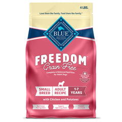 Blue Buffalo Freedom: alimento seco para perros pequeños con pollo como primer ingrediente.