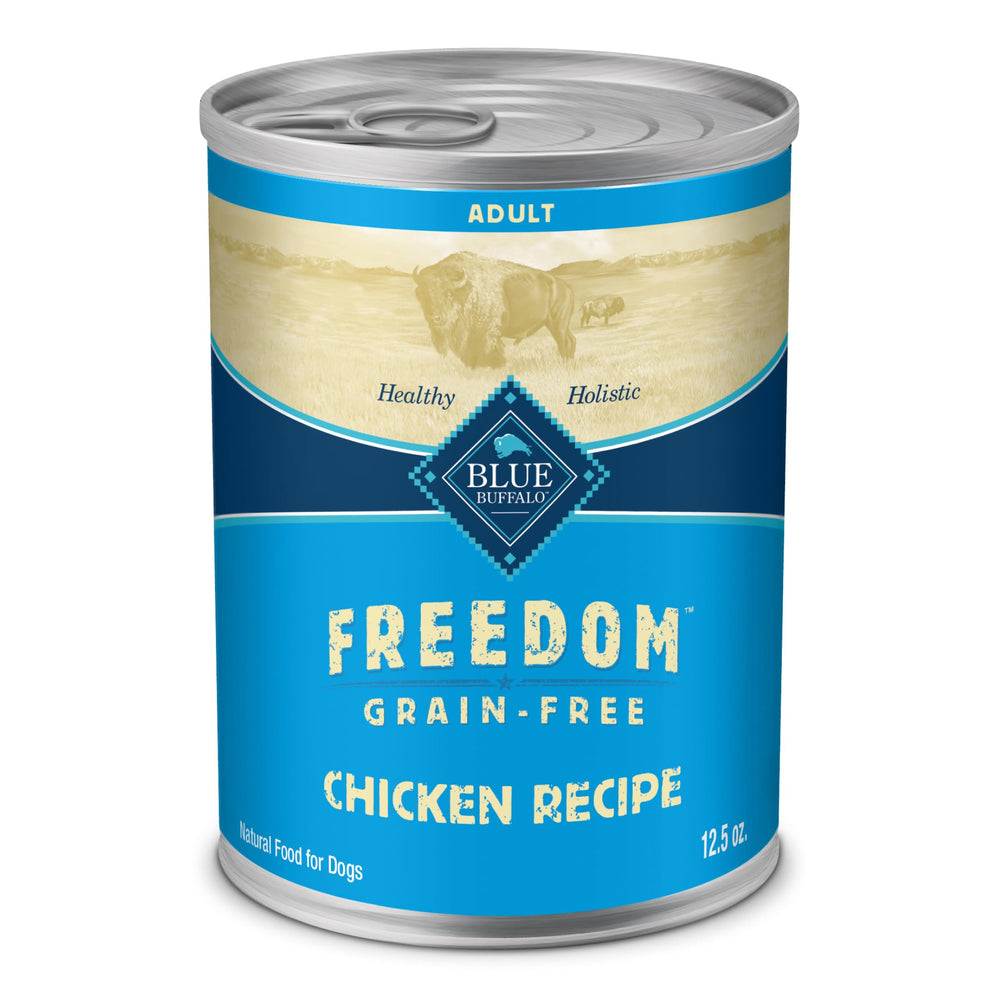 Blue Buffalo Freedom lata 12,5 oz vista frontal para comidas diarias