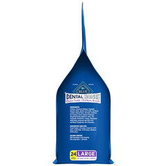 Blue Buffalo hueso dental grande digerible para perros grandes.