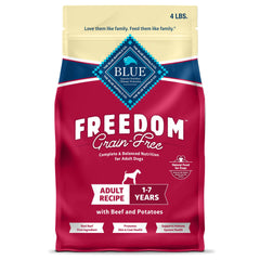 Blue Buffalo Libre de Granos: res como ingrediente principal para proteína real.