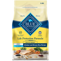Blue Buffalo Life Protection Formula: alimento seco para perros de 5 lb, opción de peso saludable.