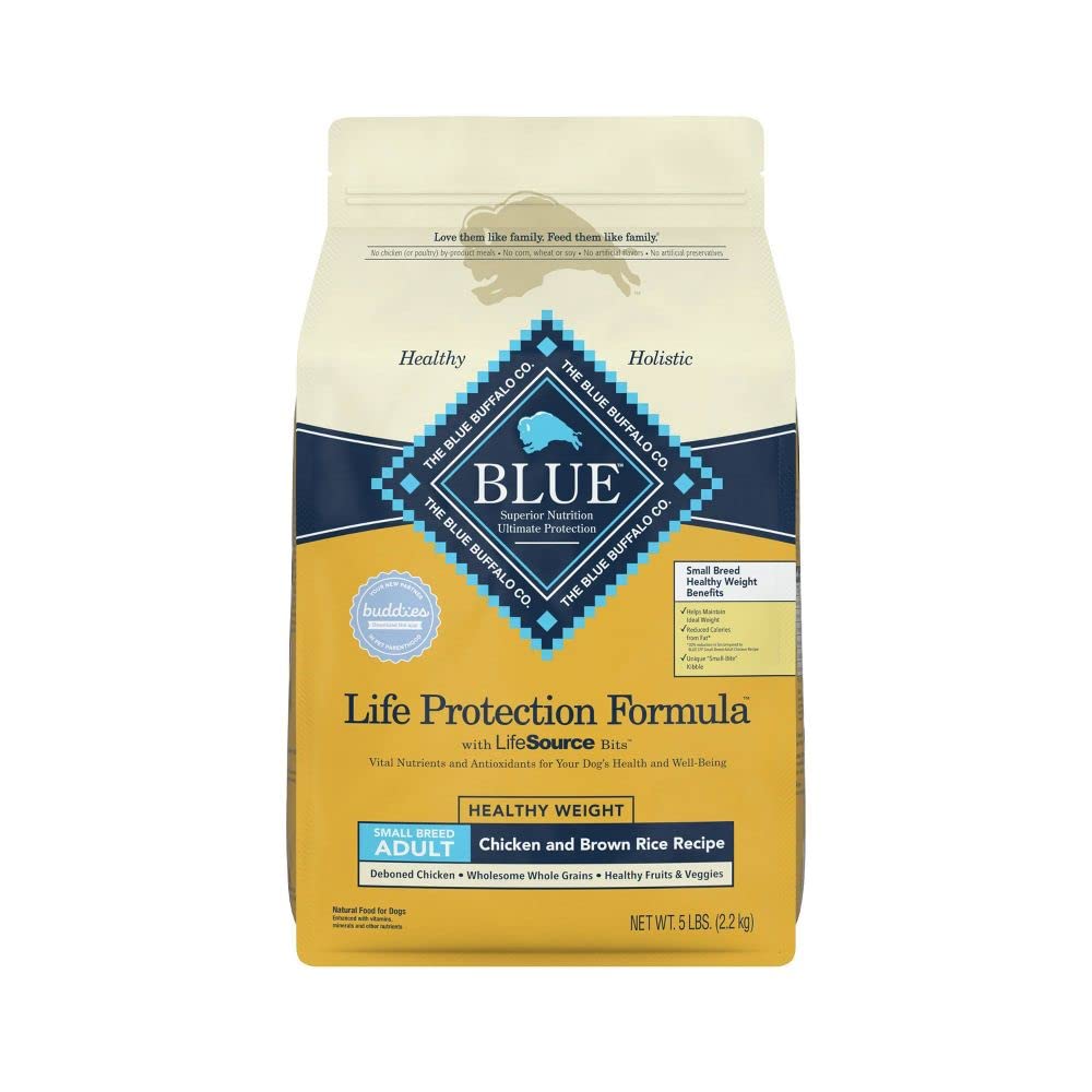 Blue Buffalo Life Protection Formula para razas pequeñas, bolsa de 5 lb, ayuda a mantener un peso saludable.