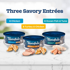 Blue Buffalo Tastefuls, lata pavo y pollo en paté suave