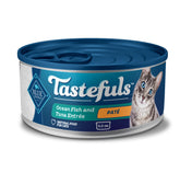 Blue Buffalo Tastefuls: lata de pescado y atún, ideal para apoyar la hidratación diaria.