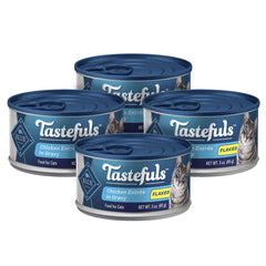 Blue Buffalo Tastefuls: lata de pollo en salsa para gatos, sabor sabroso y suave.