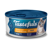 Blue Buffalo Tastefuls, lata pavo y pollo, visualización de porción sabrosa para gatos