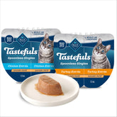 Blue Buffalo Tastefuls sin cuchara, bandejas 2-6oz, alimentación rápida y sin desorden
