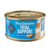 Blue Buffalo True Solutions: lata-pollo-tres-onzas para gatos, favorece digestión saludable.