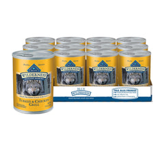 Blue Buffalo Wilderness lata con pavo y pollo para peso sano y proteína de calidad