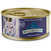 Blue Buffalo Wilderness Paté de pollo, proteína real para gatos adultos activos.