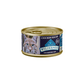 Blue Buffalo Wilderness pate-pollo-real: lata de comida húmeda con pollo real como ingrediente principal.