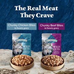 Blue Buffalo Wilderness Trail Toppers con trozos de res, sabor robusto