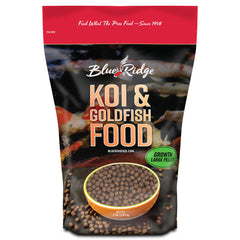 Blue Ridge Koi: bolsa 2lb de alimento para koi y goldfish, fácil de usar