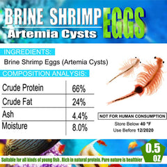 BNYEE Huevos Artemia: envase reutilizable para almacenamiento práctico.