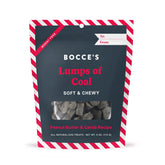 Bocce's Bakery trozos de carbón, bolsa navideña de golosinas para perros, ideal como premio festivo.
