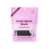 Quack-Quack Premio de entrenamiento Bocce's Bakery, empaque 6 oz, sabor pato y arándano.