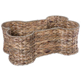 Bone Dry cesto en forma de hueso con jacinto de agua natural para organización decorativa