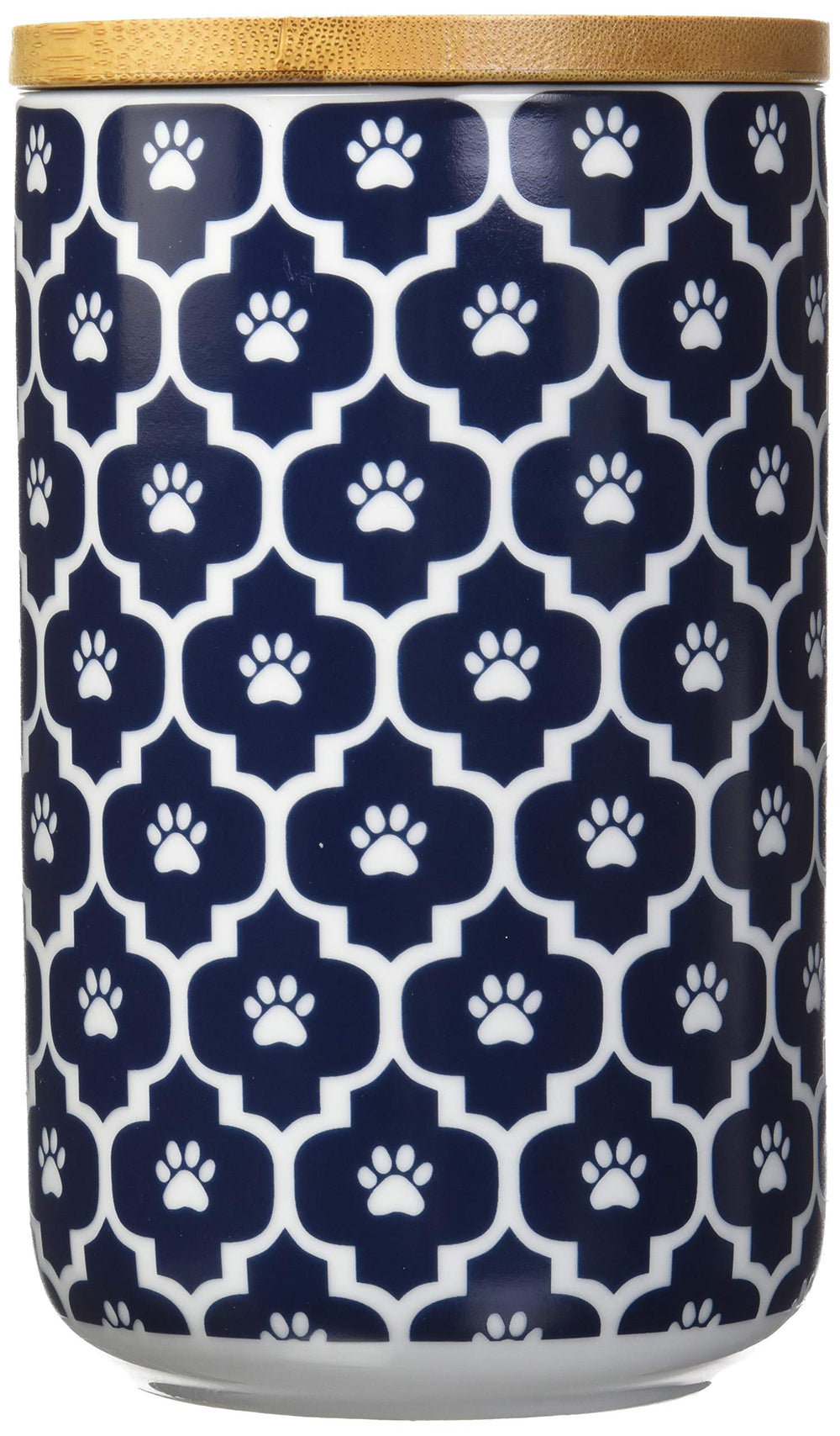 Bone Dry Lattice tazón para mascotas en azul náutico, ideal para golosinas y comida diaria.