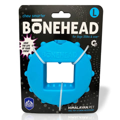 Himalayan Dog Chew Bonehead grande: sujeta masticables para juego seguro.