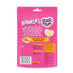 Detalle de piruleta de pollo liofilizada Bonkers Purrpops