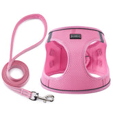 BOOMIBOO arnés perro ajustable rosa xxS, cómodo y seguro para paseos diarios.
