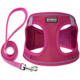 BOOMIBOO arnés para perro ajustable en rosa, cómodo y seguro para paseos diarios