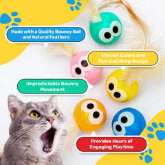 Bouncy Tails: bola-gato-movimiento-erratico, invita a acechar y perseguir.