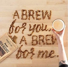 Galleta Brew con granos locales, sabor agradable y gluten mínimo.