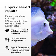 Potassion-P polvo de alta concentracion, ideal para acuarios con alta demanda coralina.