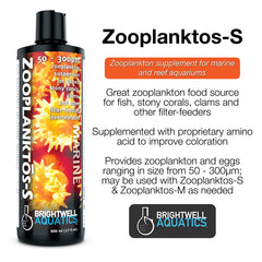 Brightwell Zooplanktōs-S, suspensión de zooplancton para acuarios marinos.