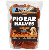 BRUTUS & BARNABY orejas de cerdo mitades: snack natural para entrenamiento de perros.